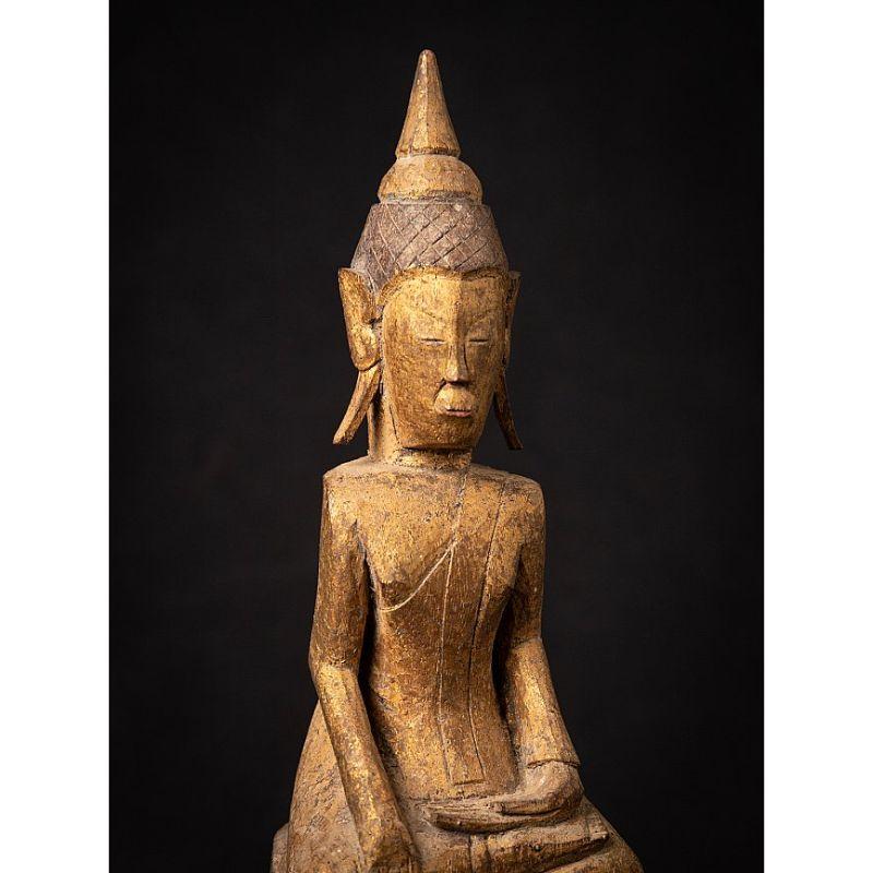 Antique Wooden Lanna Buddha Statue from Thailand 3