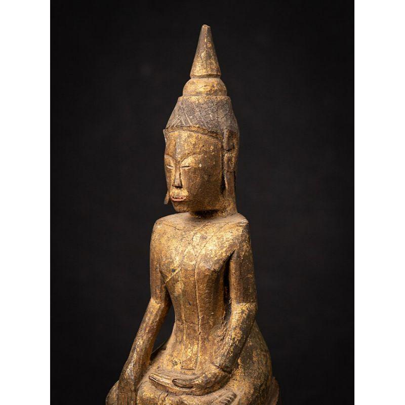 Antique Wooden Laos Buddha Statue from Laos 6