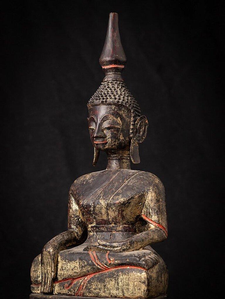 Antique Wooden Laos Buddha Statue from Laos 6