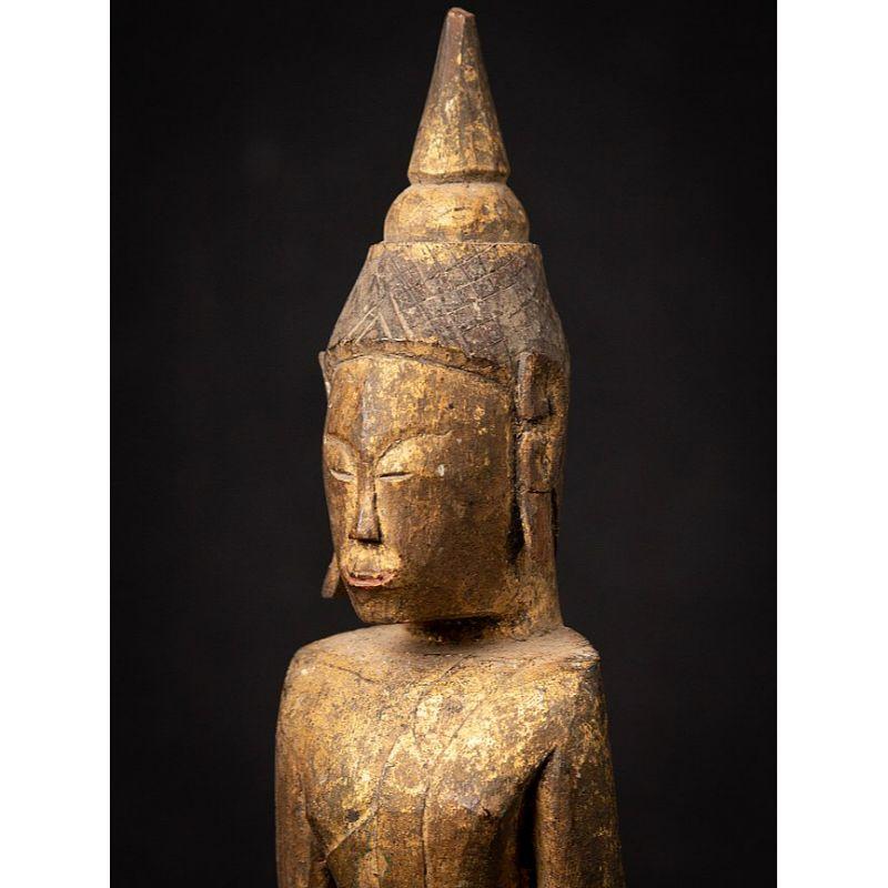Antique Wooden Laos Buddha Statue from Laos 7