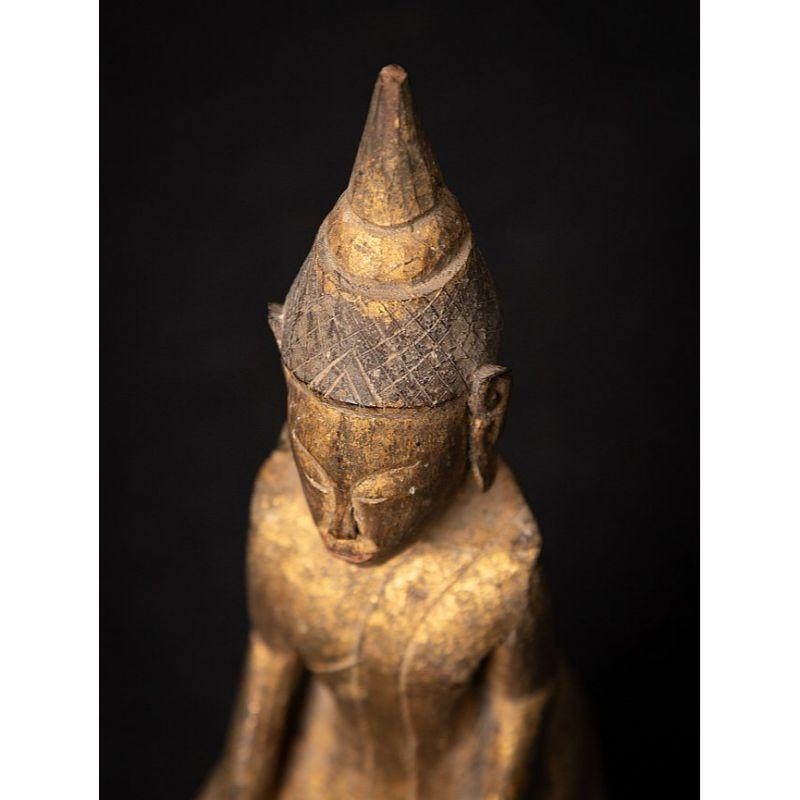 Antique Wooden Laos Buddha Statue from Laos 9