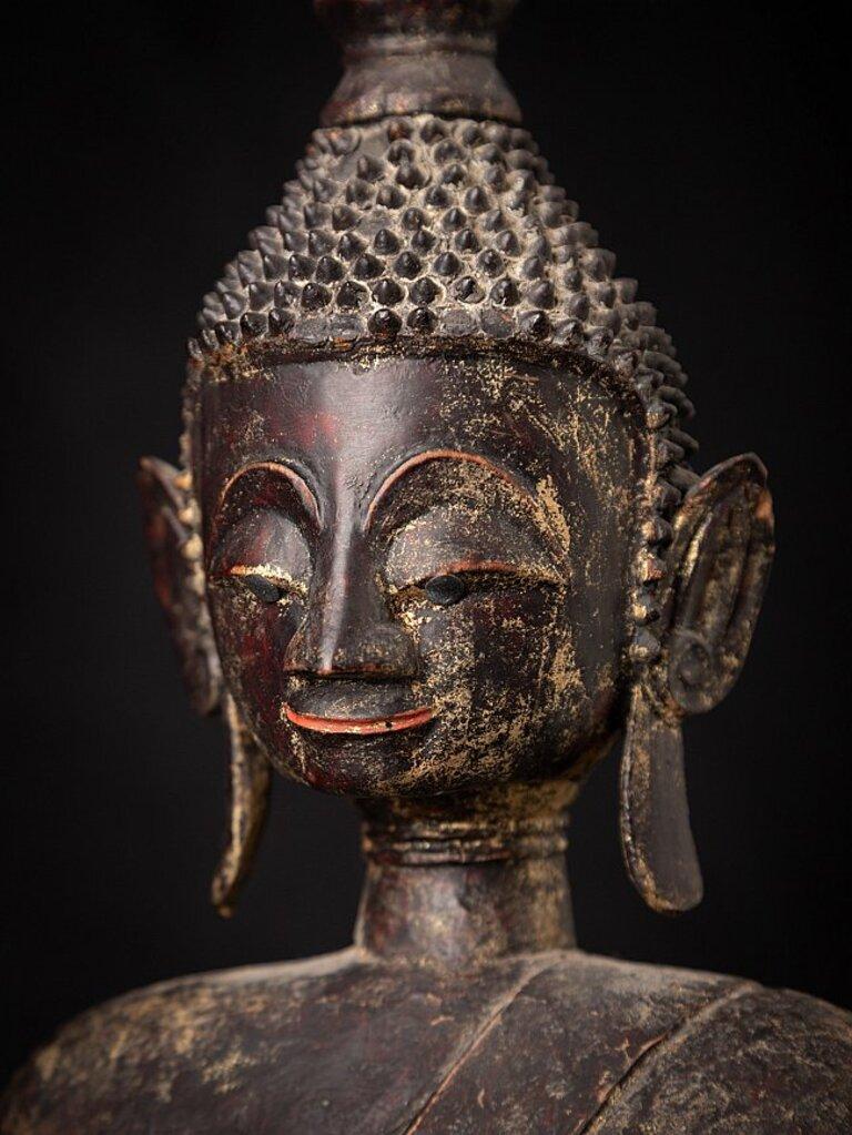 Antique Wooden Laos Buddha Statue from Laos 10