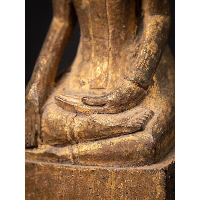 Antique Wooden Laos Buddha Statue from Laos 13