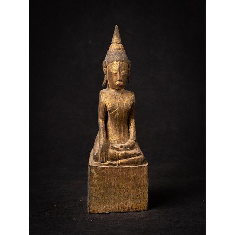 Antique Wooden Laos Buddha Statue from Laos 1