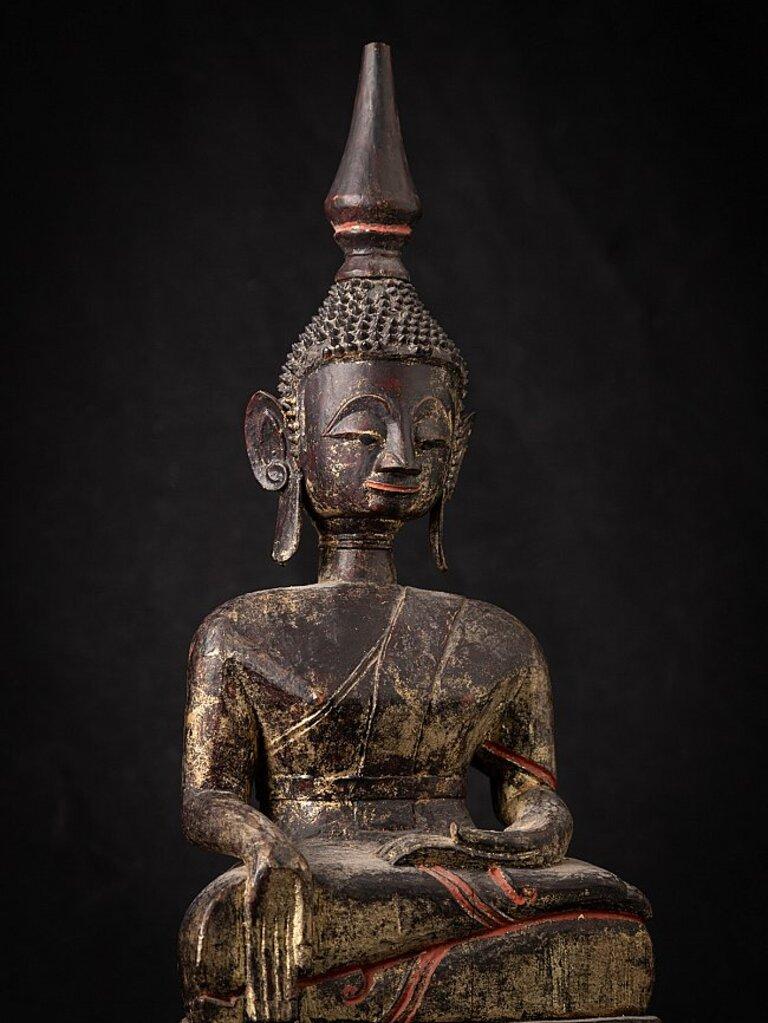 Antique Wooden Laos Buddha Statue from Laos 2