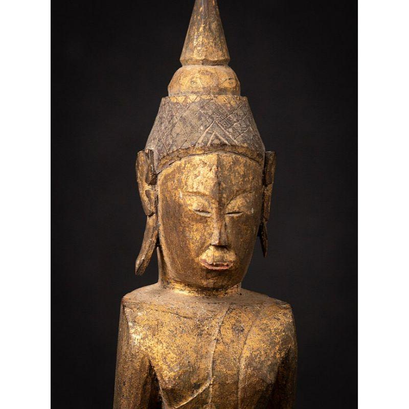 Antique Wooden Laos Buddha Statue from Laos 3
