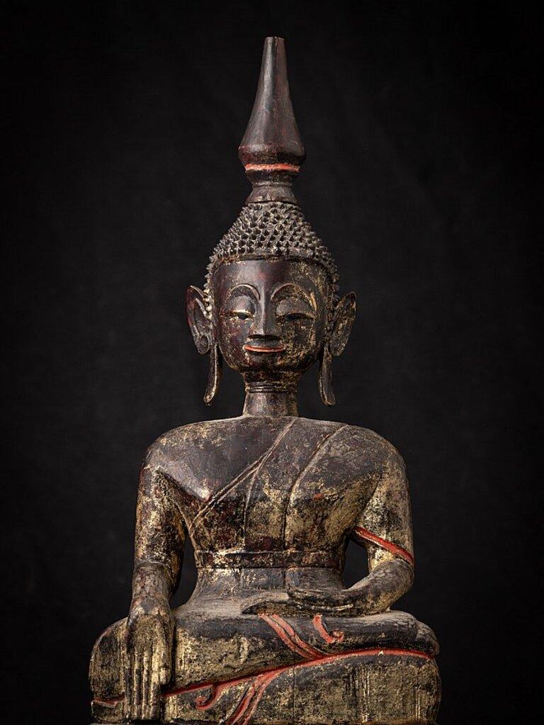 Antique Wooden Laos Buddha Statue from Laos 4