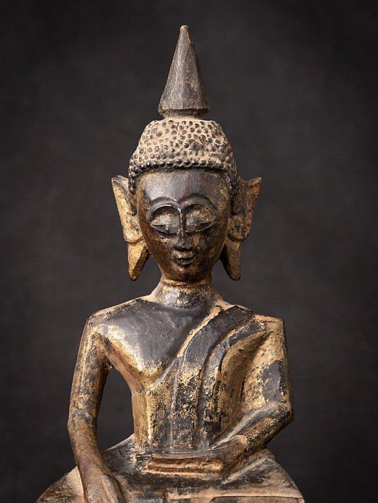 Antique wooden Laos Buddha statue from Laos  Original Buddhas For Sale 2