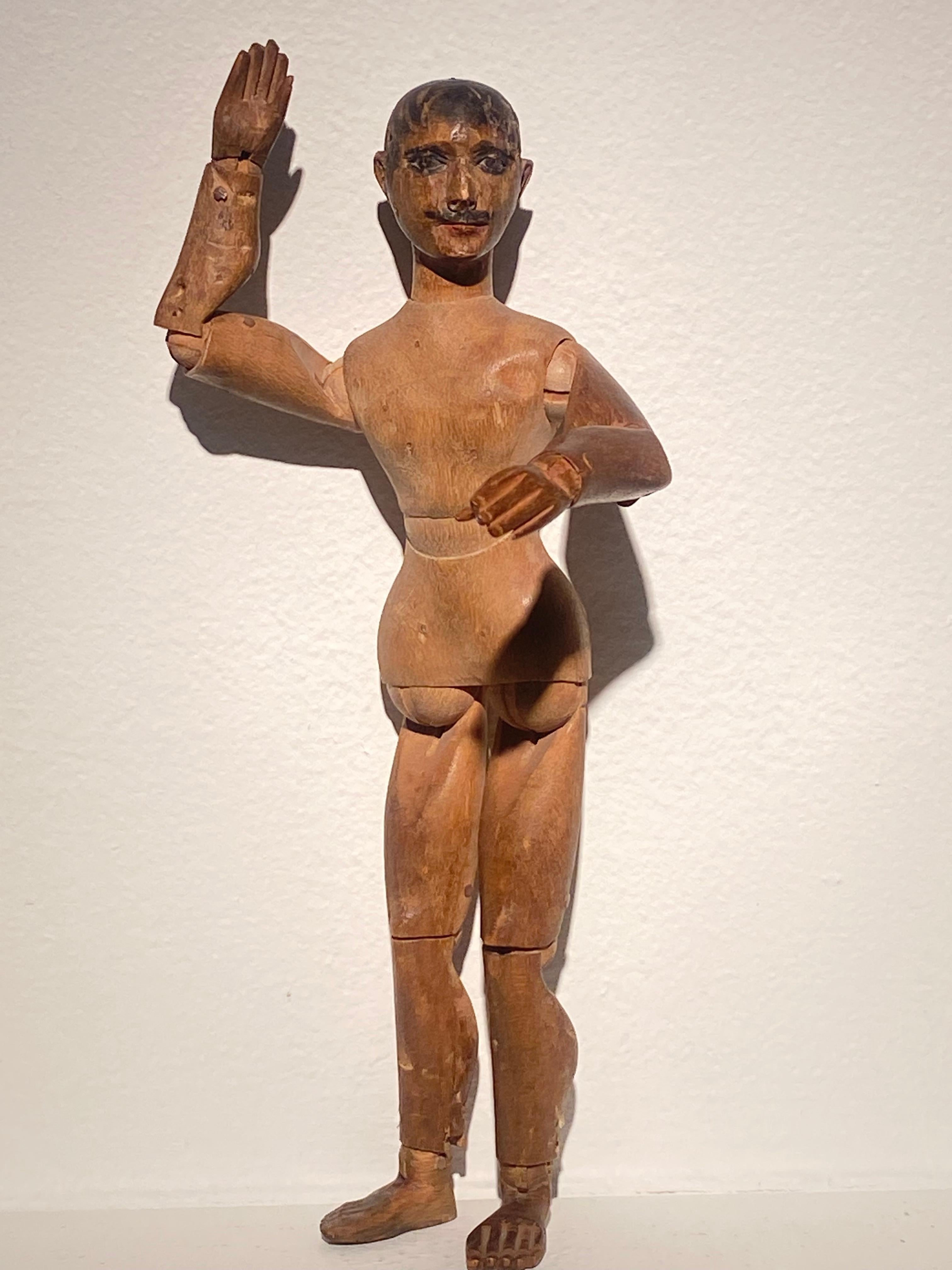 Figurine ou mannequin en bois antique en vente 3