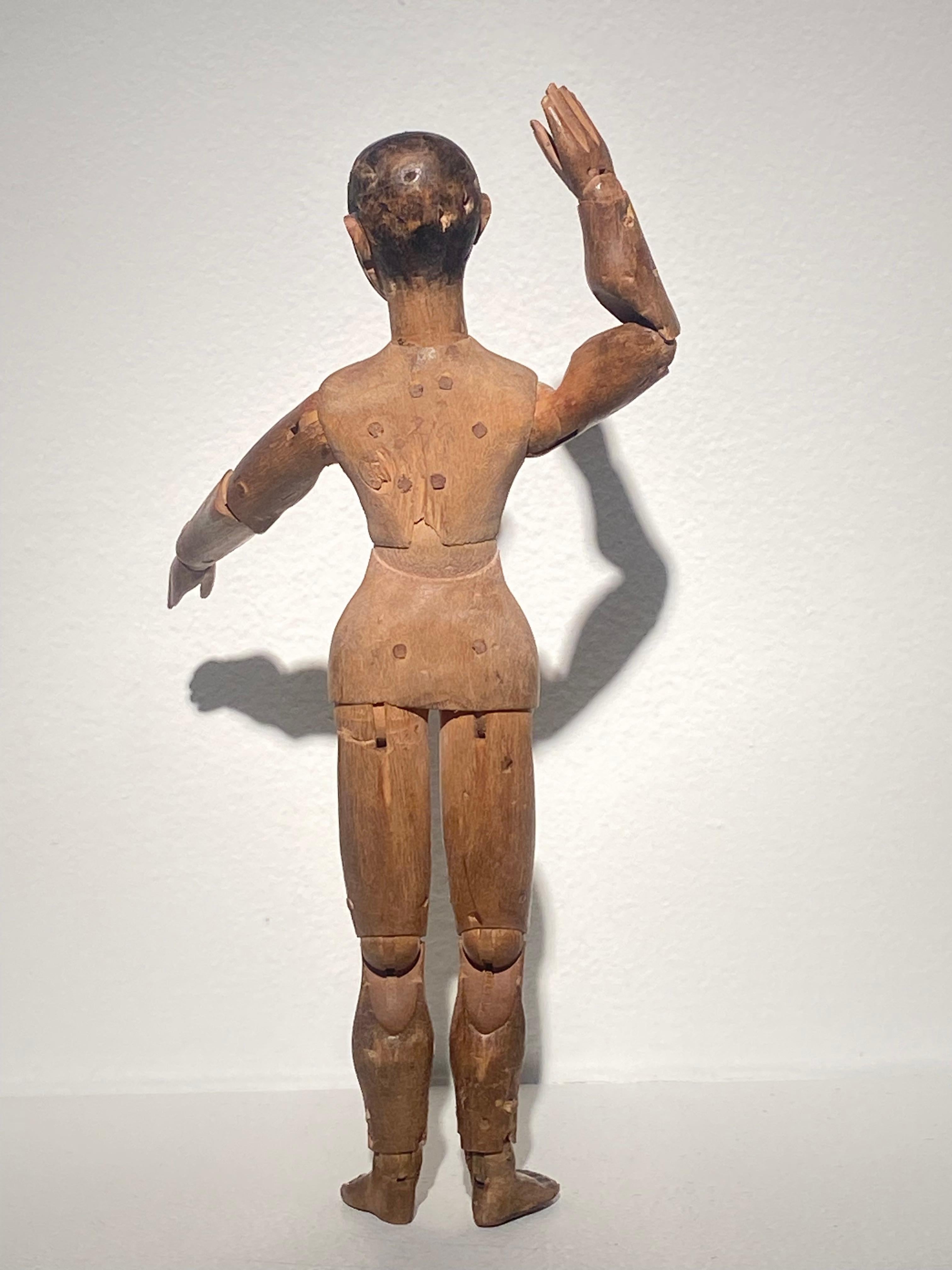 Figurine ou mannequin en bois antique en vente 5