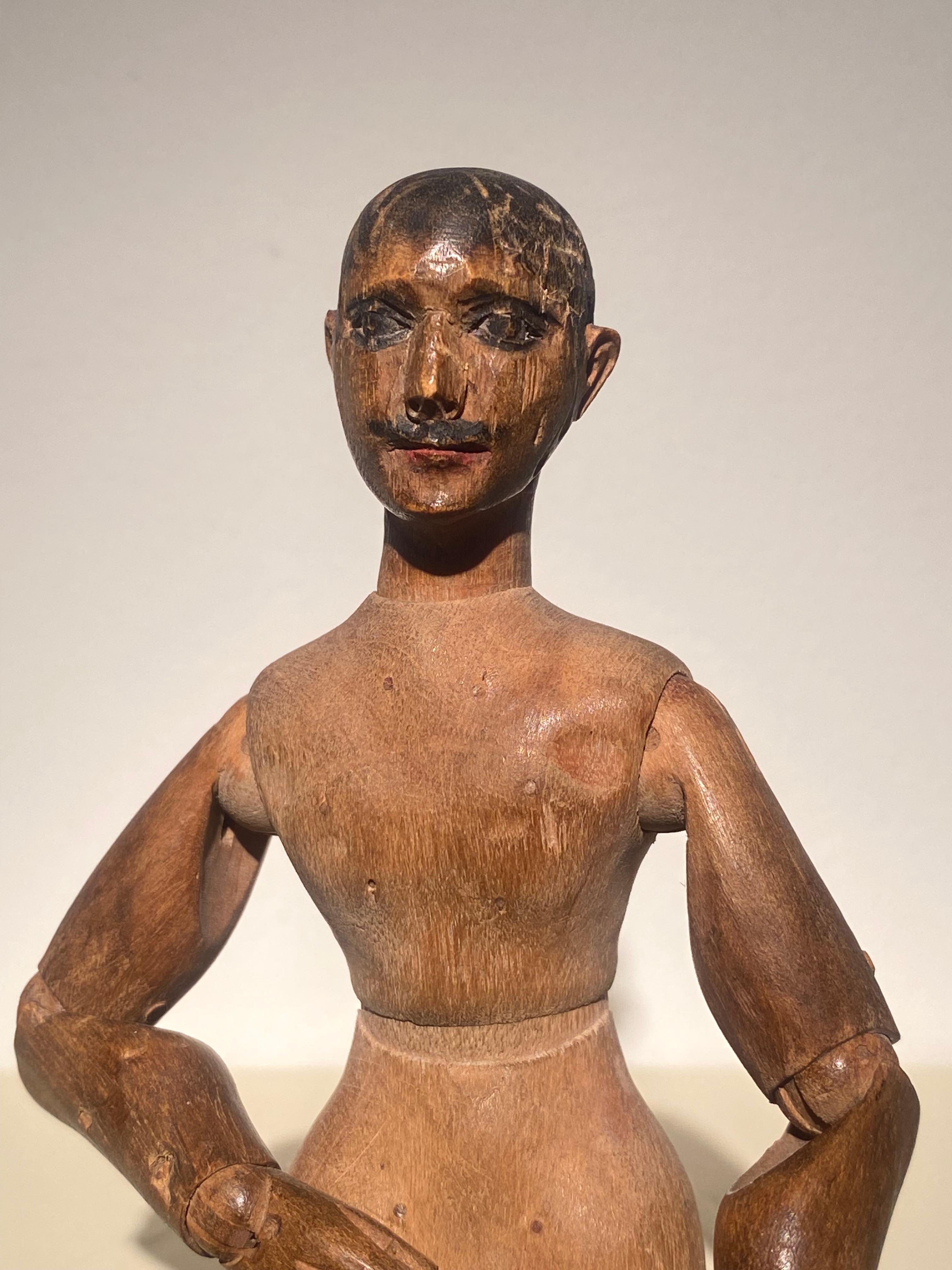 italien Figurine ou mannequin en bois antique en vente