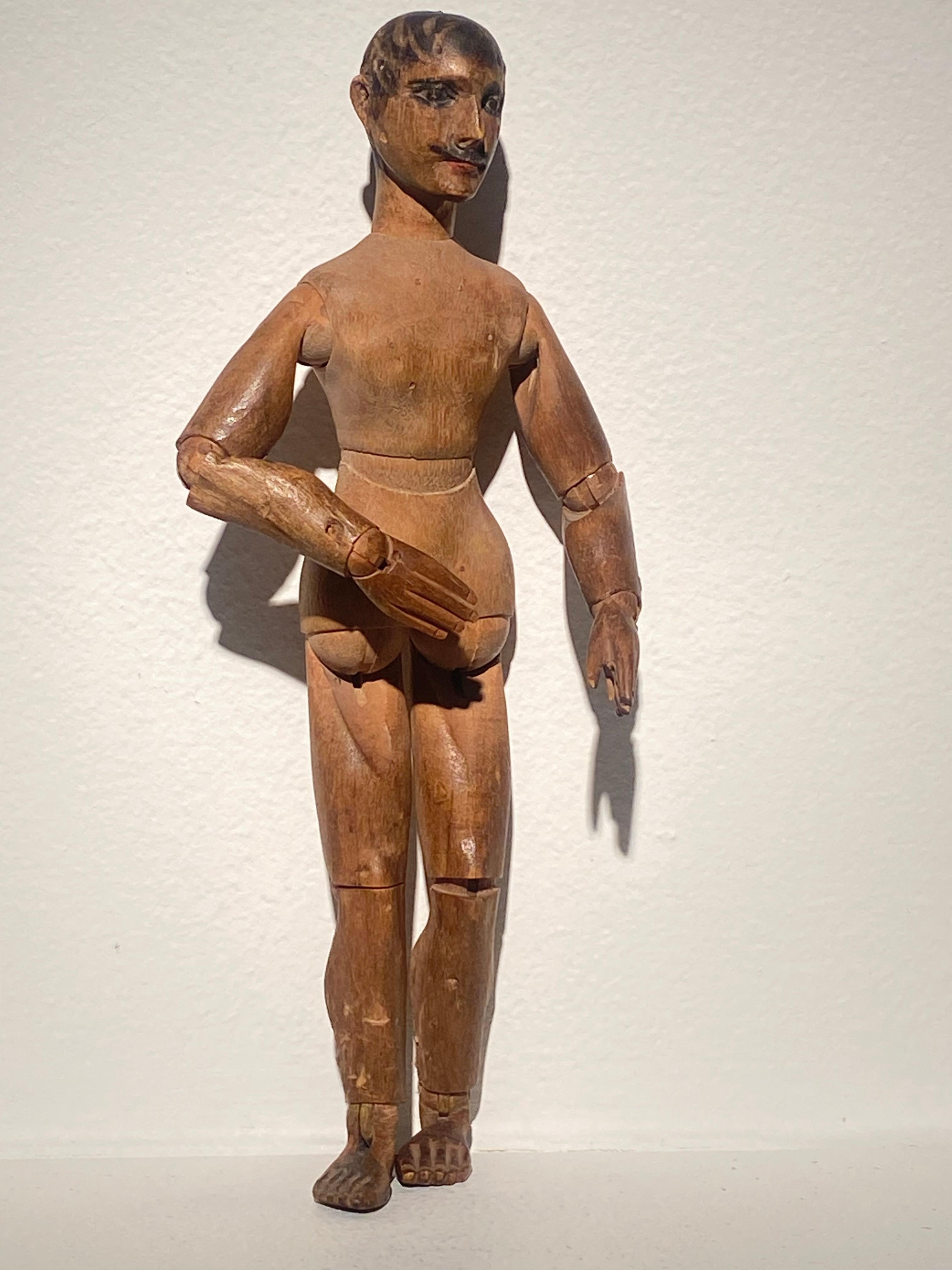 XIXe siècle Figurine ou mannequin en bois antique en vente