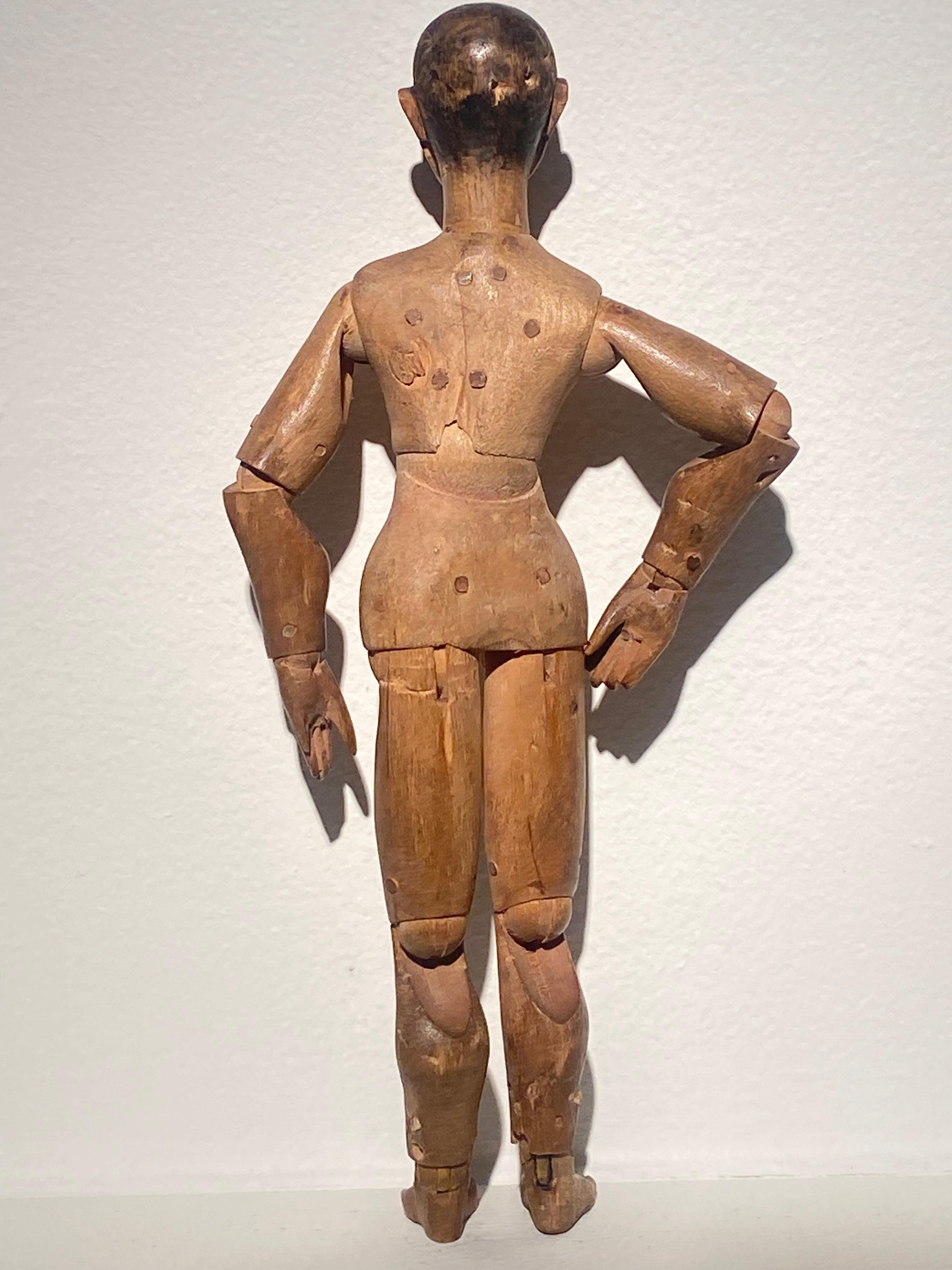 Figurine ou mannequin en bois antique en vente 1