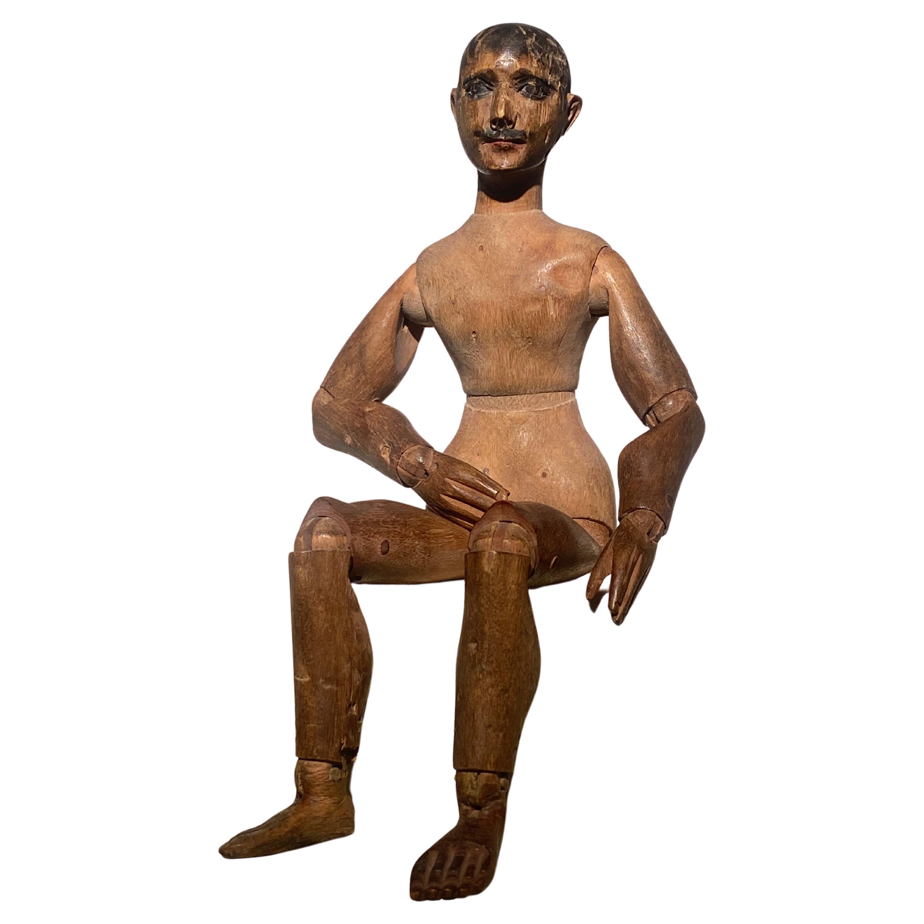 Antique Wooden Lay Figure or Mannequin For Sale