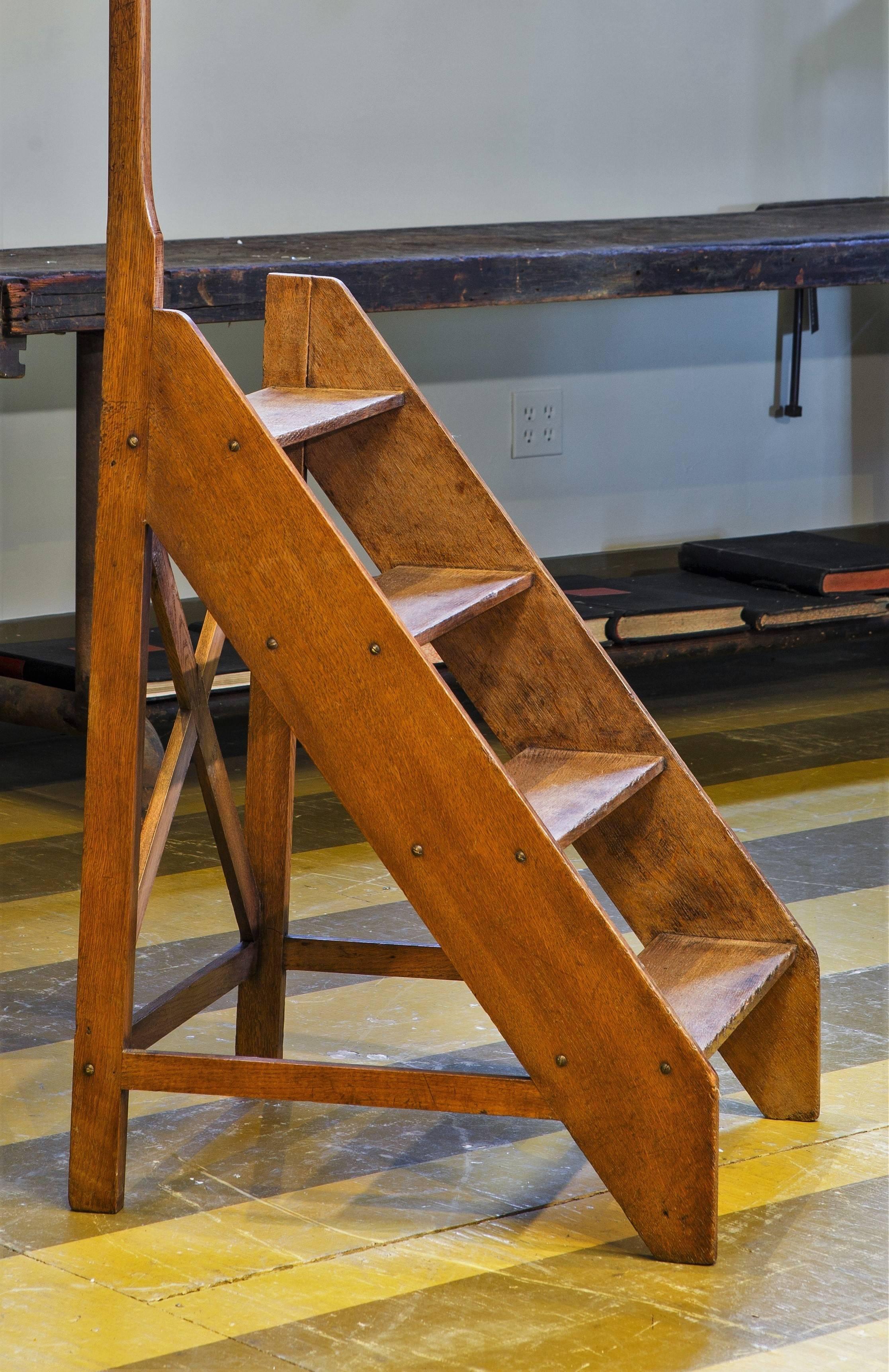 antique library ladder