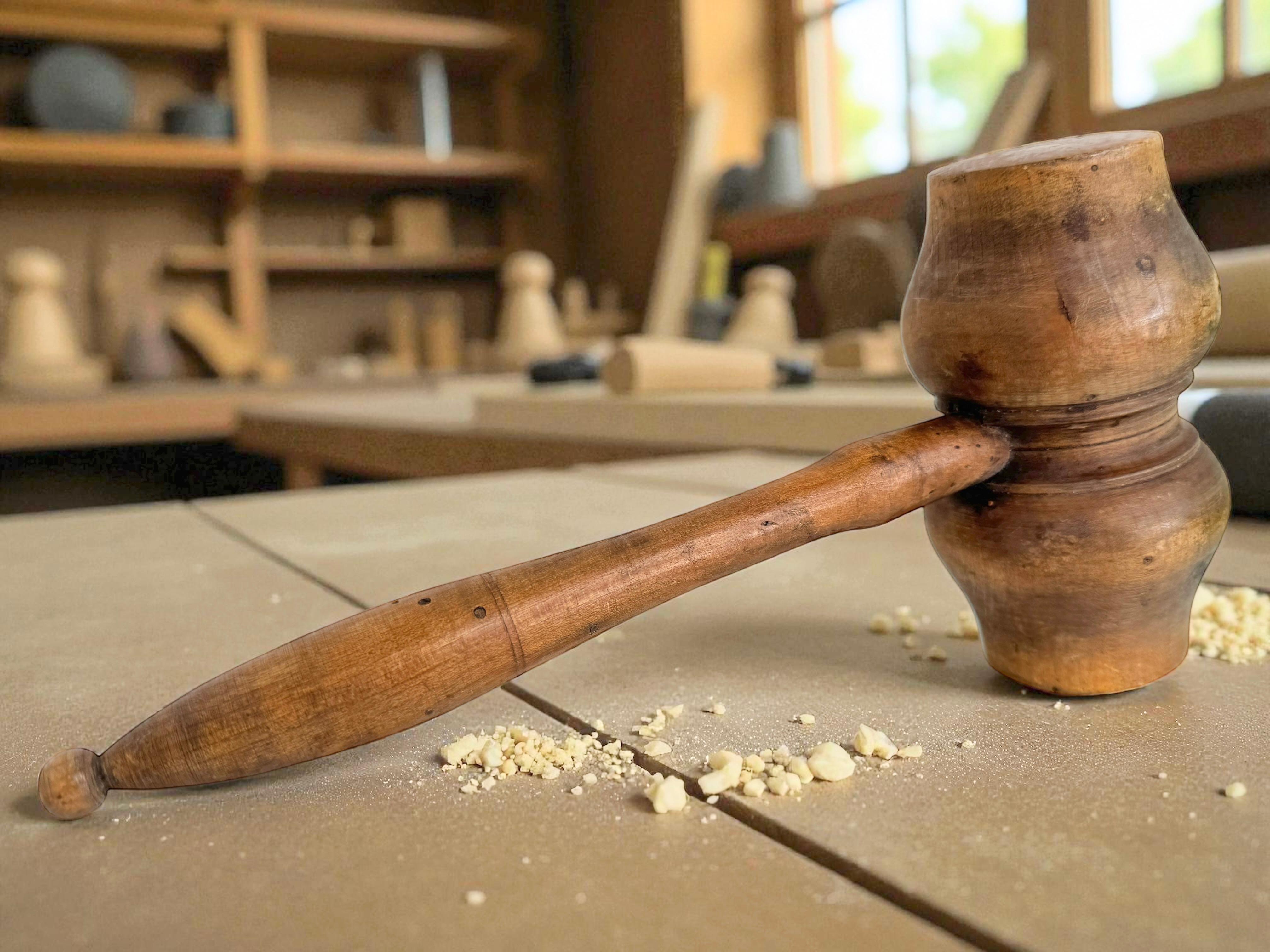 Ancien maillet en bois Outil de sculpteur ou de commissaire-priseur, Vienne, Autriche, années 1900 en vente 5
