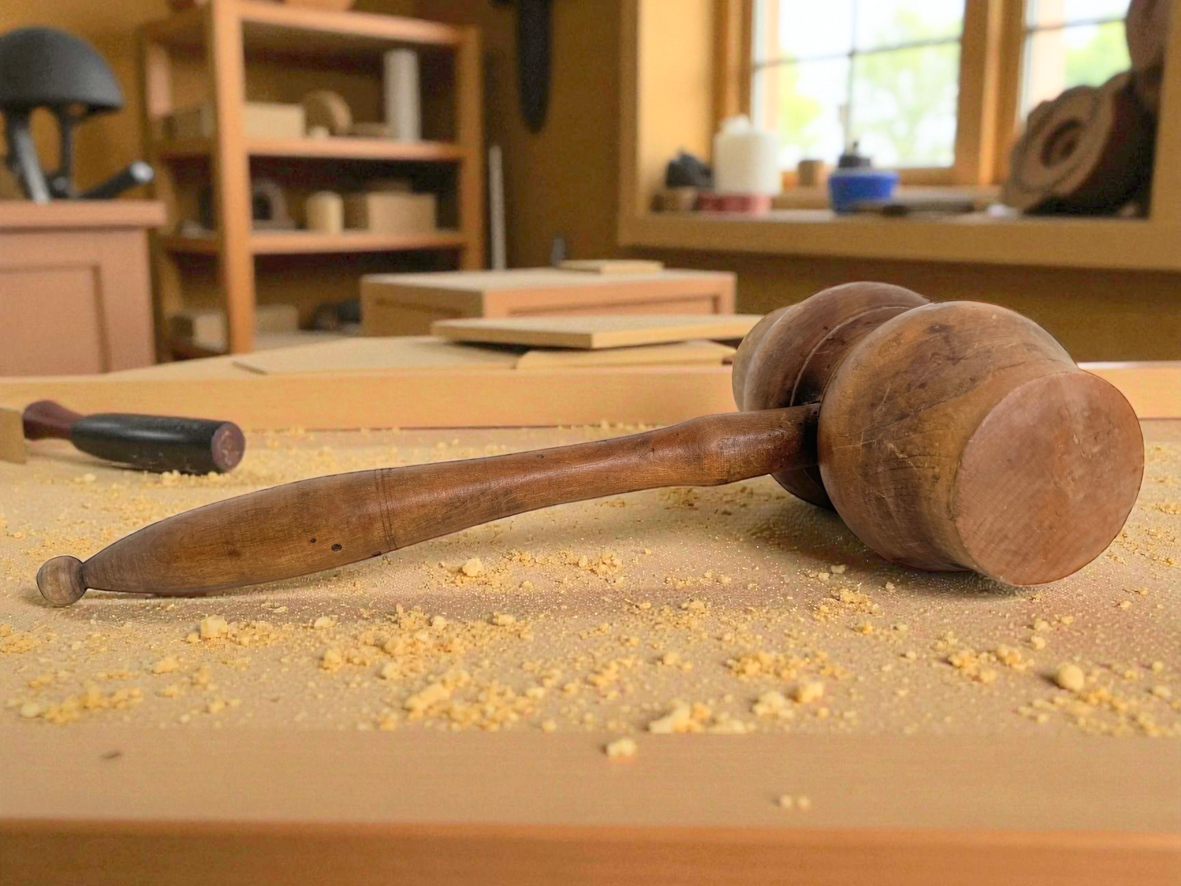 Ancien maillet en bois Outil de sculpteur ou de commissaire-priseur, Vienne, Autriche, années 1900 en vente 7