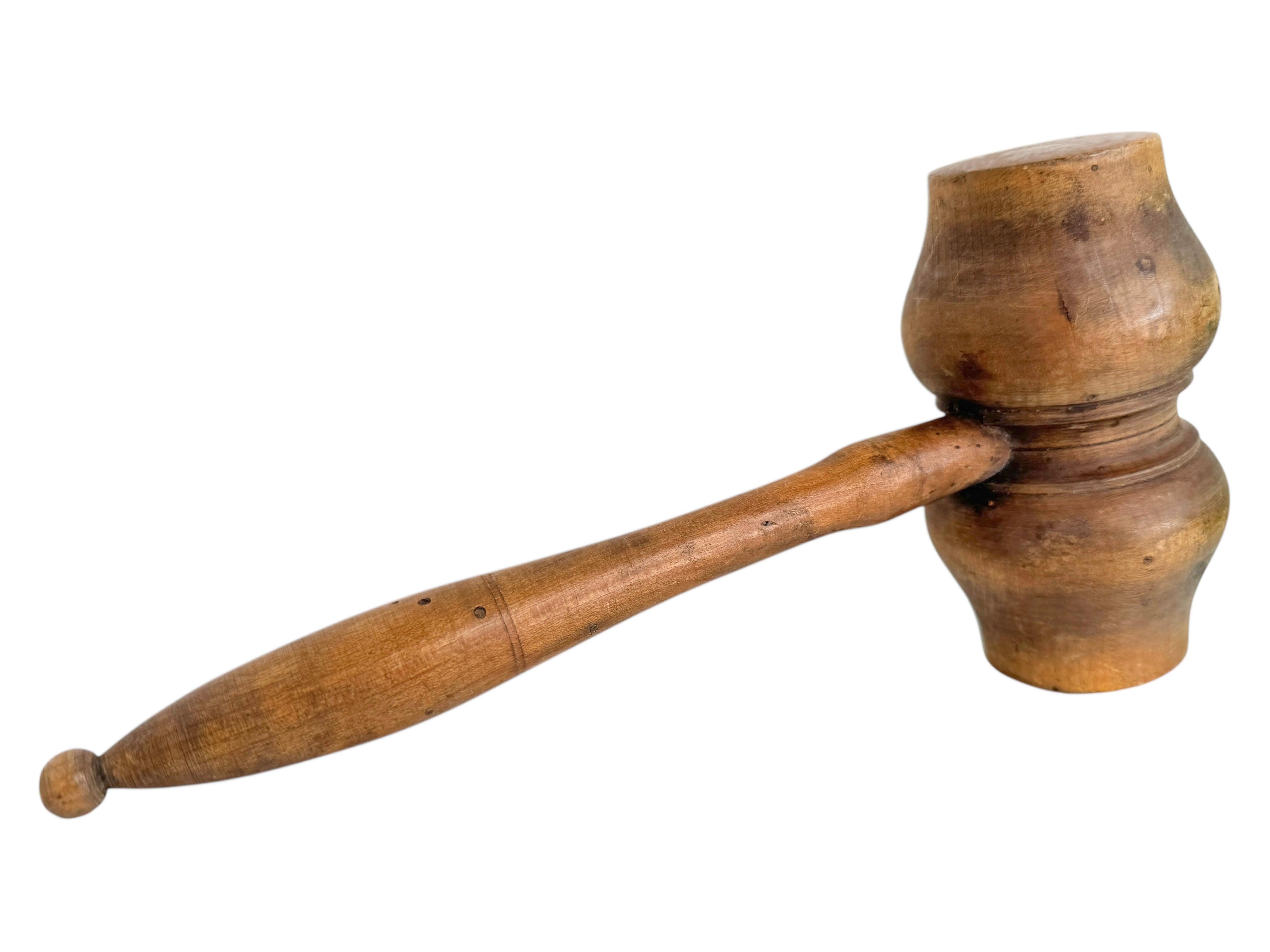 Ancien maillet en bois Outil de sculpteur ou de commissaire-priseur, Vienne, Autriche, années 1900 Bon état - En vente à Nuernberg, DE