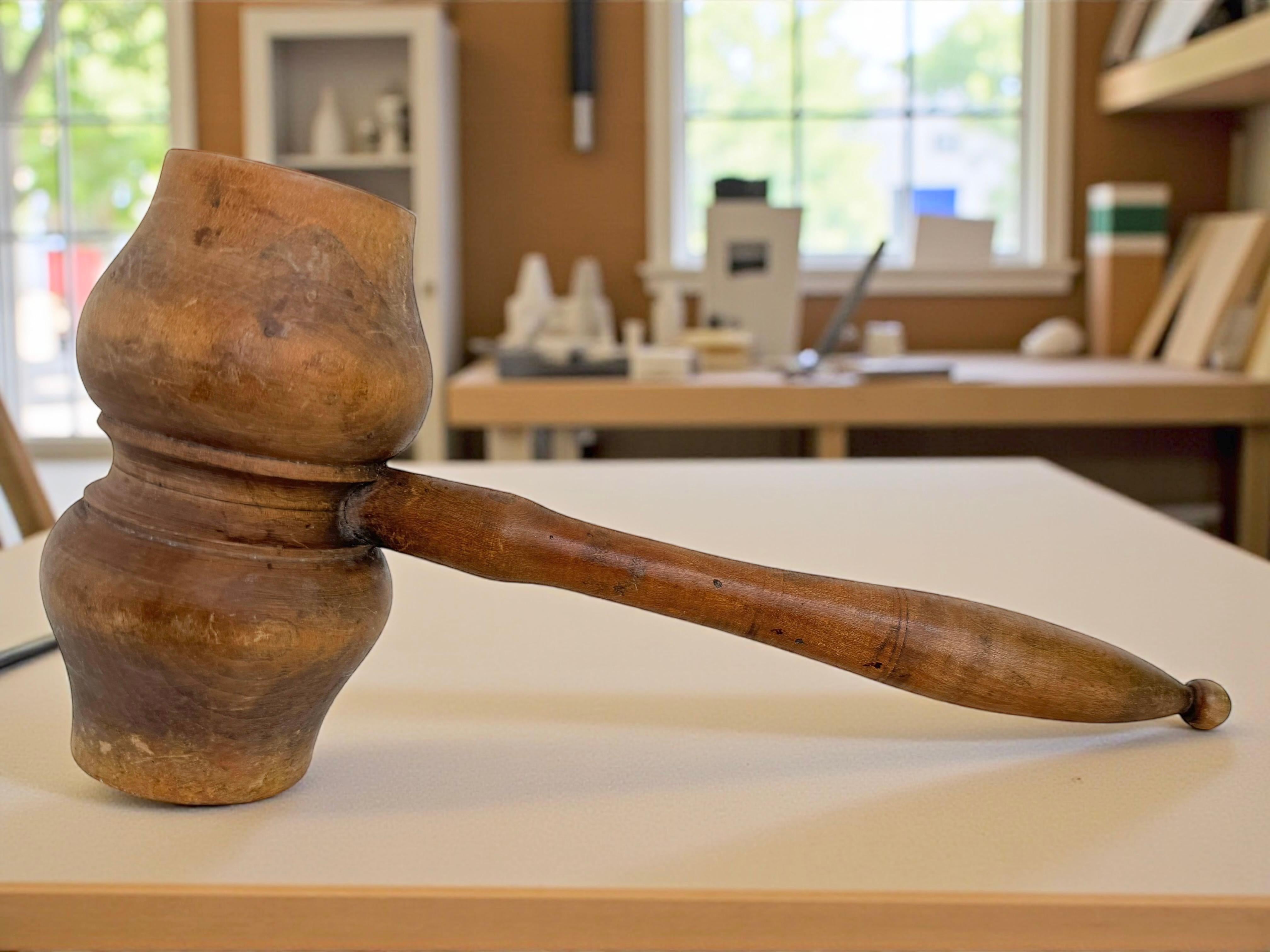 Ancien maillet en bois Outil de sculpteur ou de commissaire-priseur, Vienne, Autriche, années 1900 en vente 1