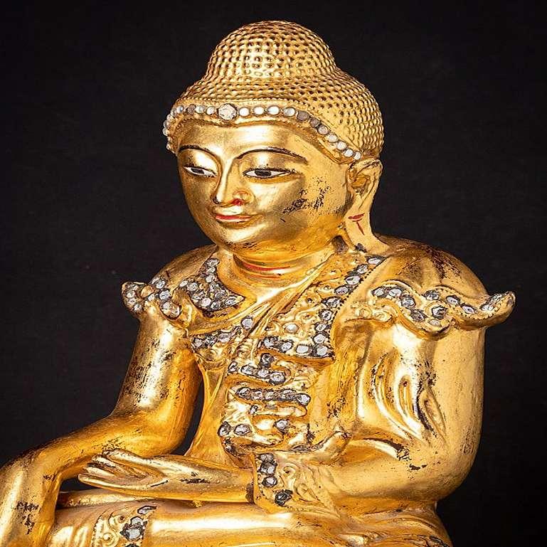 Antique Wooden Mandalay Buddha from Burma For Sale 6