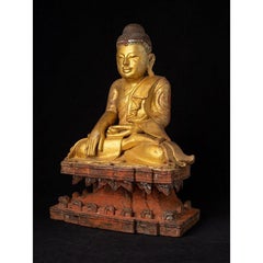 Antique Wooden Mandalay Buddha from Burma