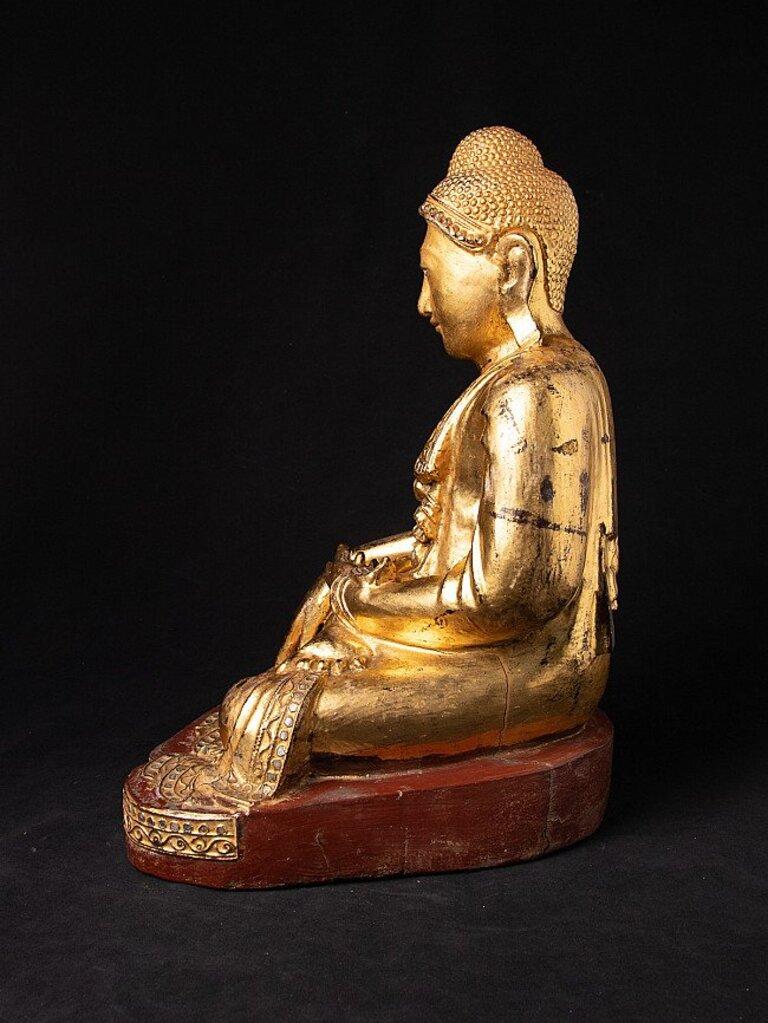 Burmese Antique Wooden Mandalay Buddha from Burma For Sale