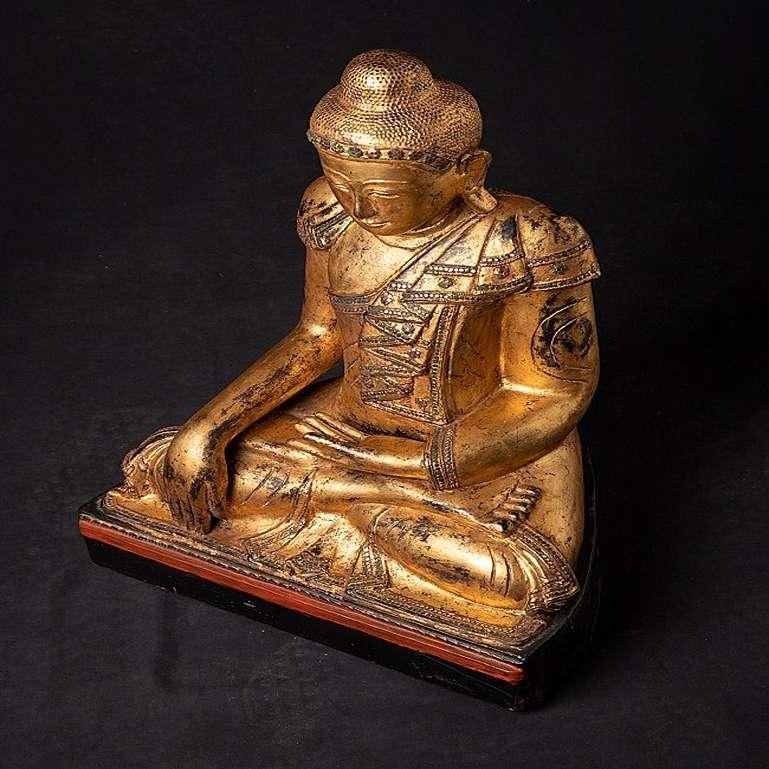 Antique Wooden Mandalay Buddha from Burma For Sale 2