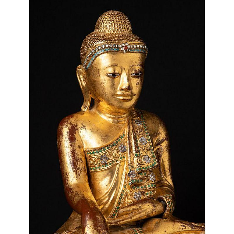 Antique Wooden Mandalay Buddha from Burma For Sale 2