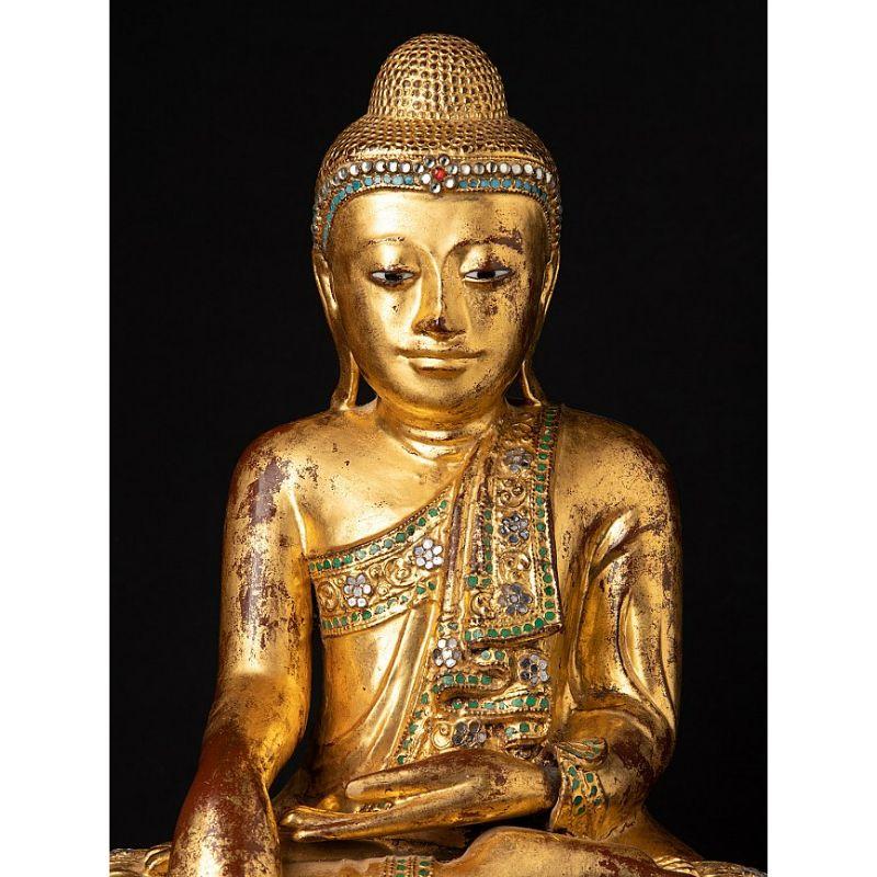 Antique Wooden Mandalay Buddha from Burma For Sale 4