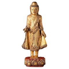Antique Wooden Mandalay Buddha from Burma