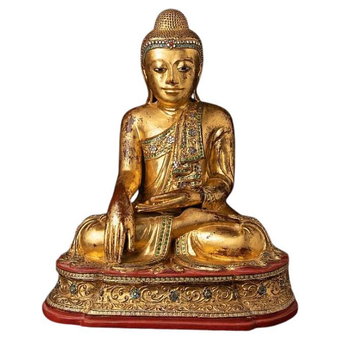 Antique Wooden Mandalay Buddha from Burma For Sale