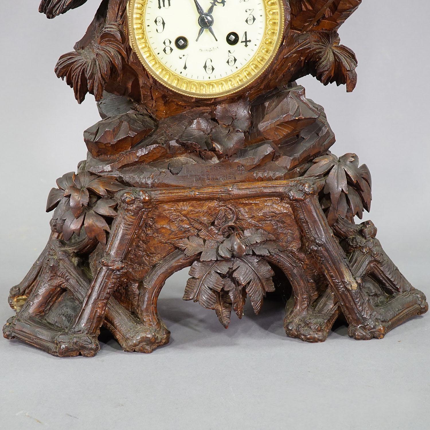 antique wood table clock