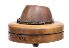 Antique Wooden Milliners Hat Block Or Form