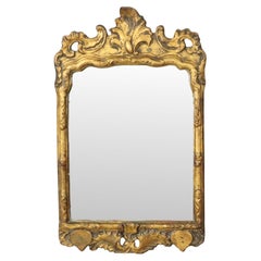 Antique Wooden Mirror Blattgold 19. Jahrhundert Barock Stil 61cm
