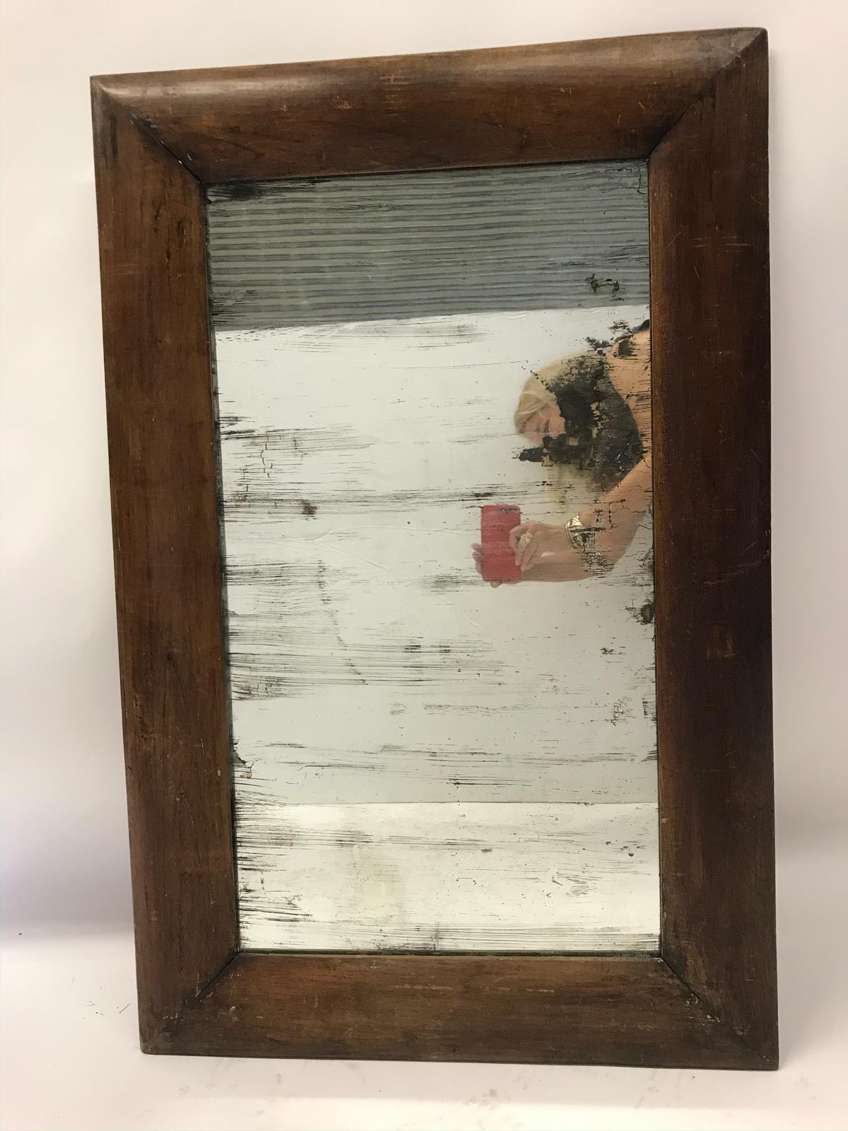 vintage wooden mirror
