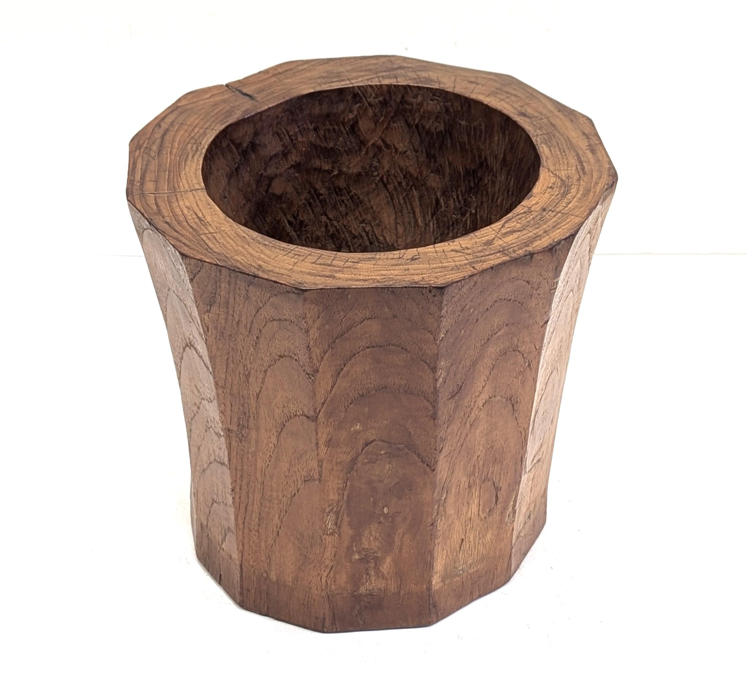 Mortier en bois ancien Bon état - En vente à New York, NY