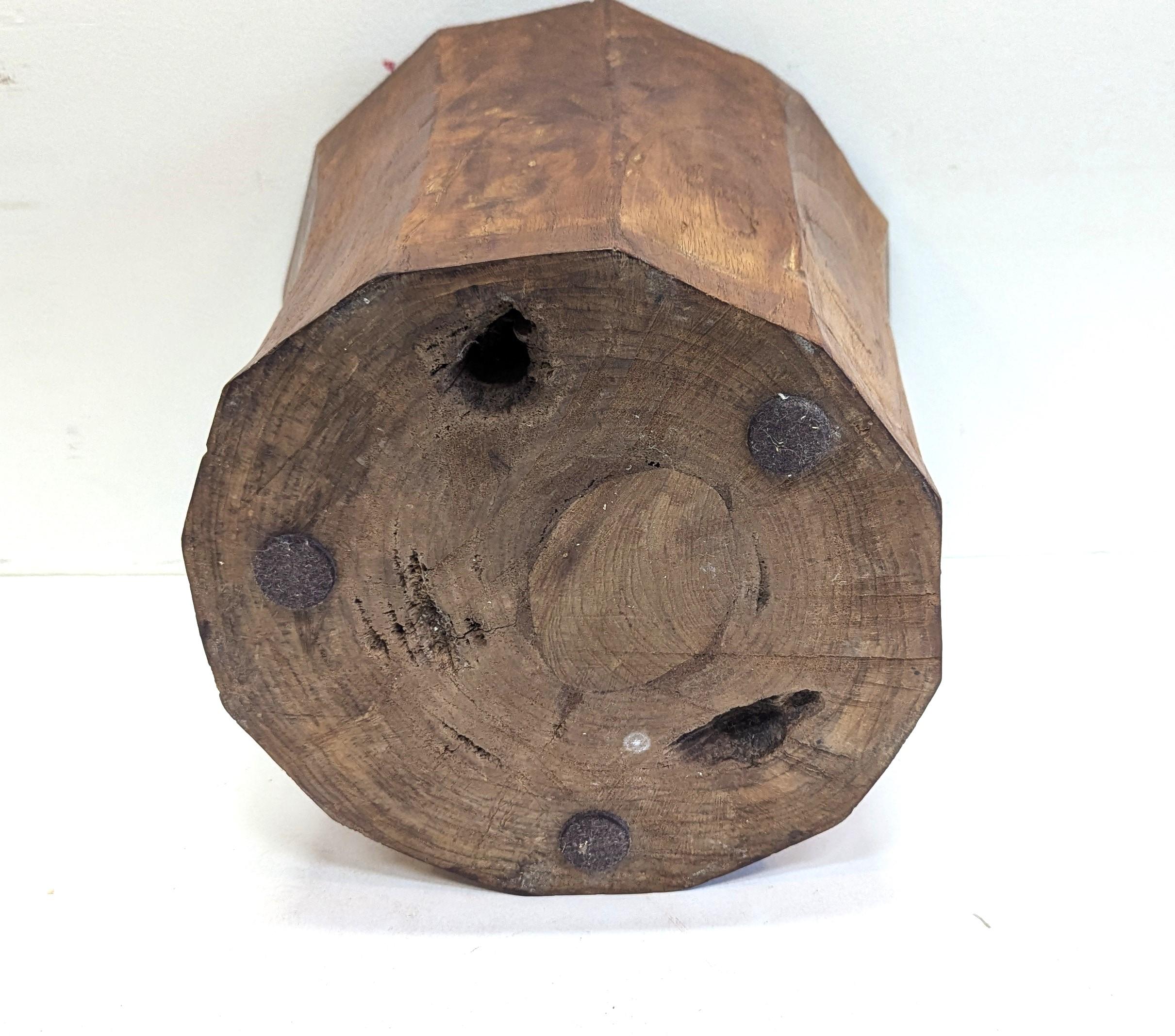 Bois de feuillus Mortier en bois ancien en vente