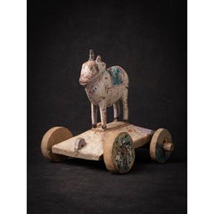 Antique Wooden Nandi Bull from, India