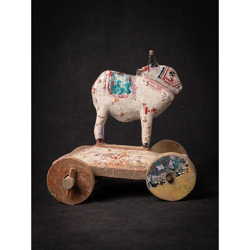 19th Century Antique Wooden Nandi Bull from, India For Sale