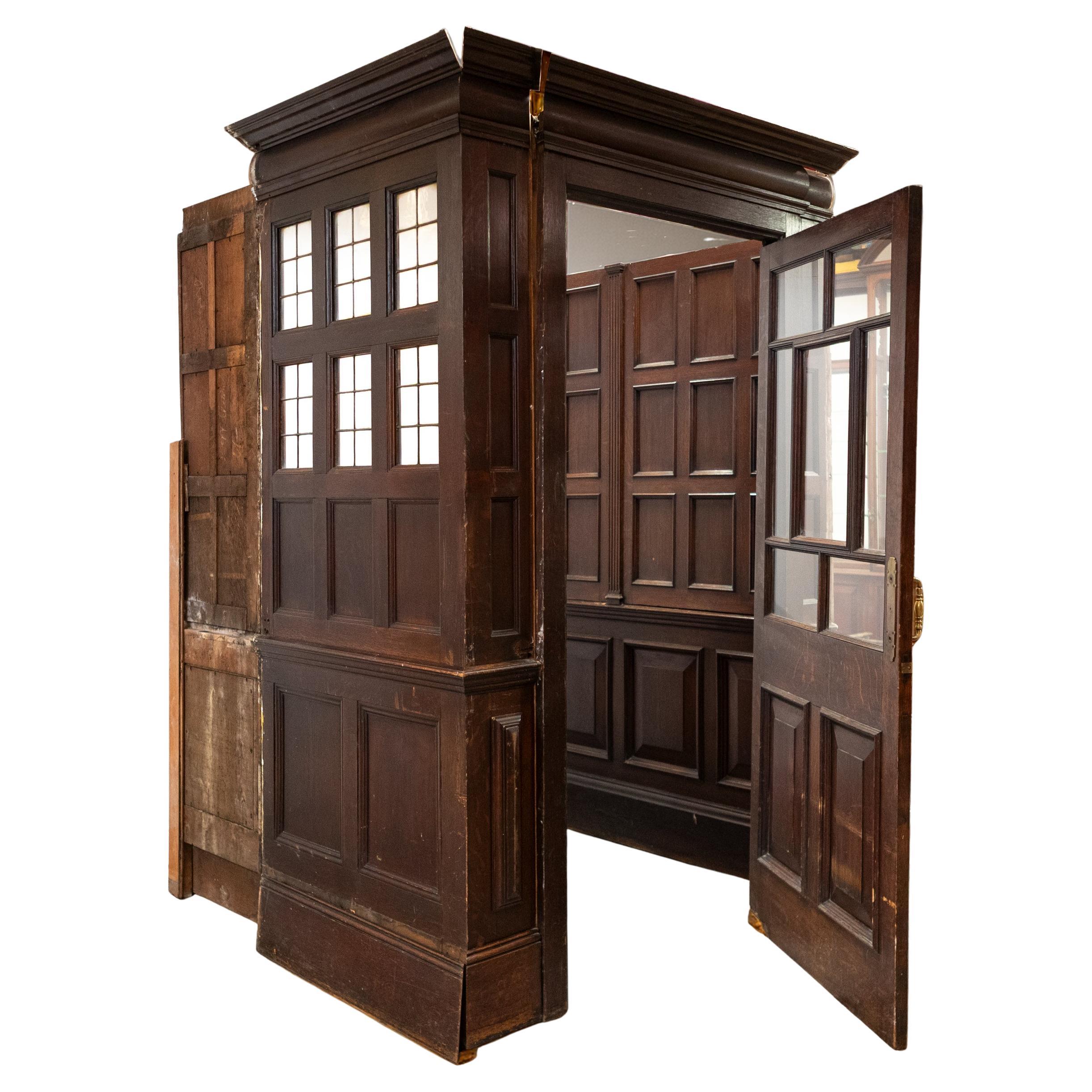 Antique Wooden Panelled Portico Room  Porch Panelling Entrance For Sale