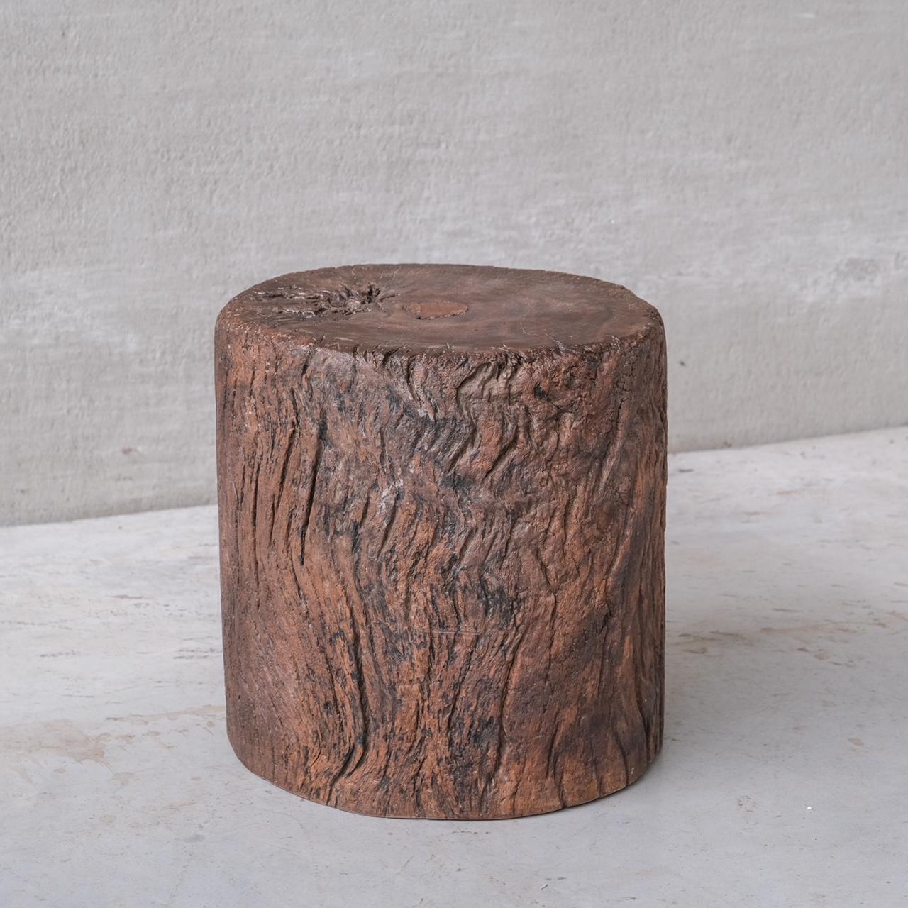 A primitive wooden (likely oak) side table or low pedestal.

Ideal as a primitive natural wabi-sabi esque side table or alternatively a display for art or sculpture.

France, c1930s.

Good vintage condition.

As found.

One of two available, the