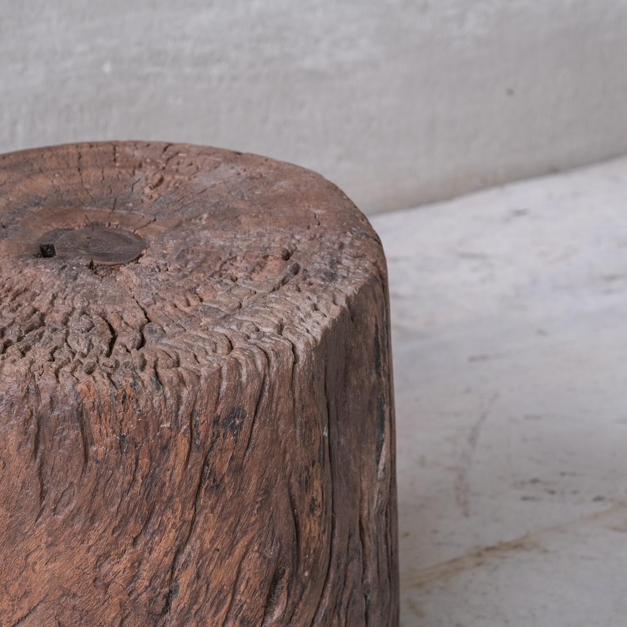 Antique Wooden Primitive Side Table or Pedestal (No.1) In Good Condition In London, GB