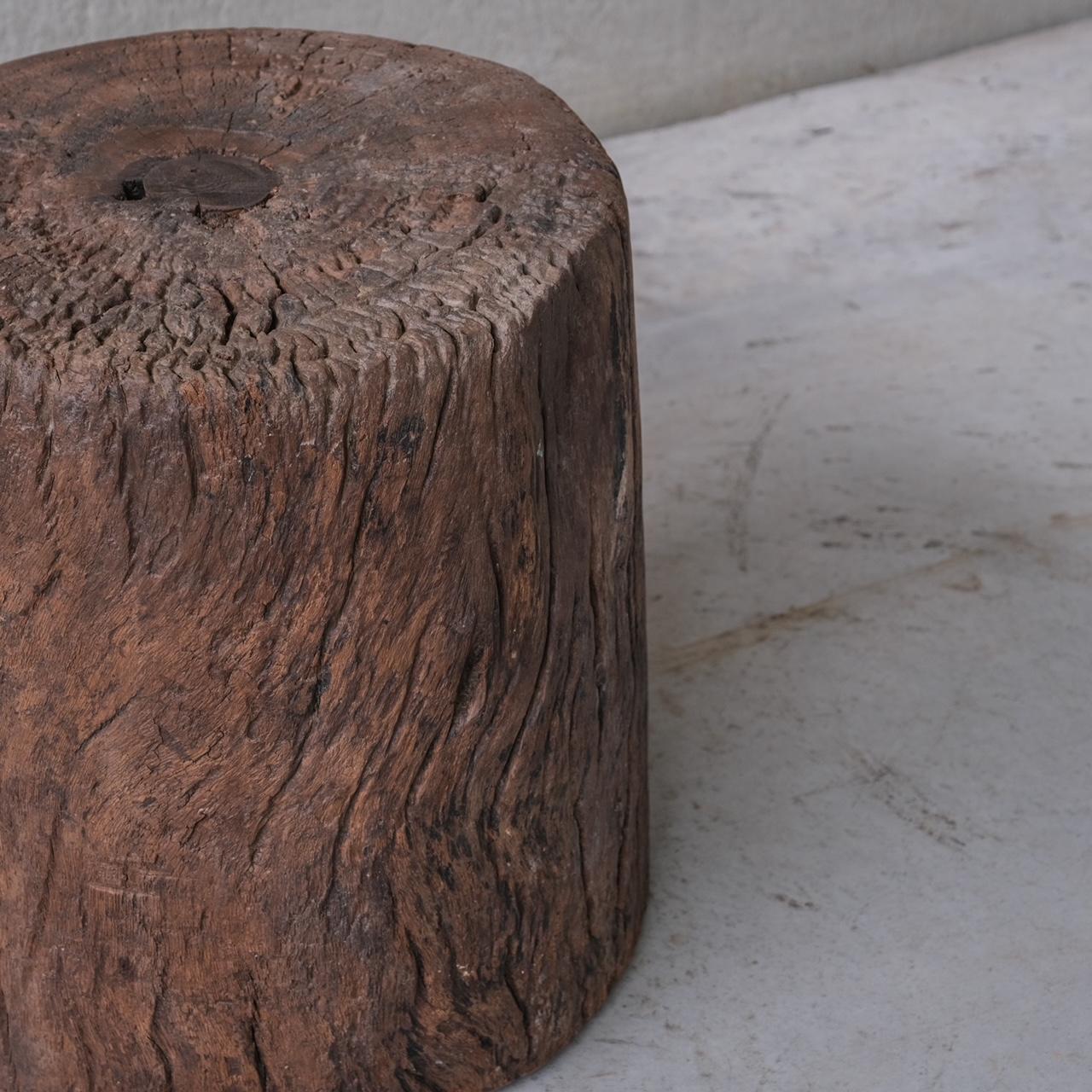 Antique Wooden Primitive Side Table or Pedestal (No.1) 2