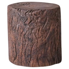 Retro Wooden Primitive Side Table or Pedestal (No.1)