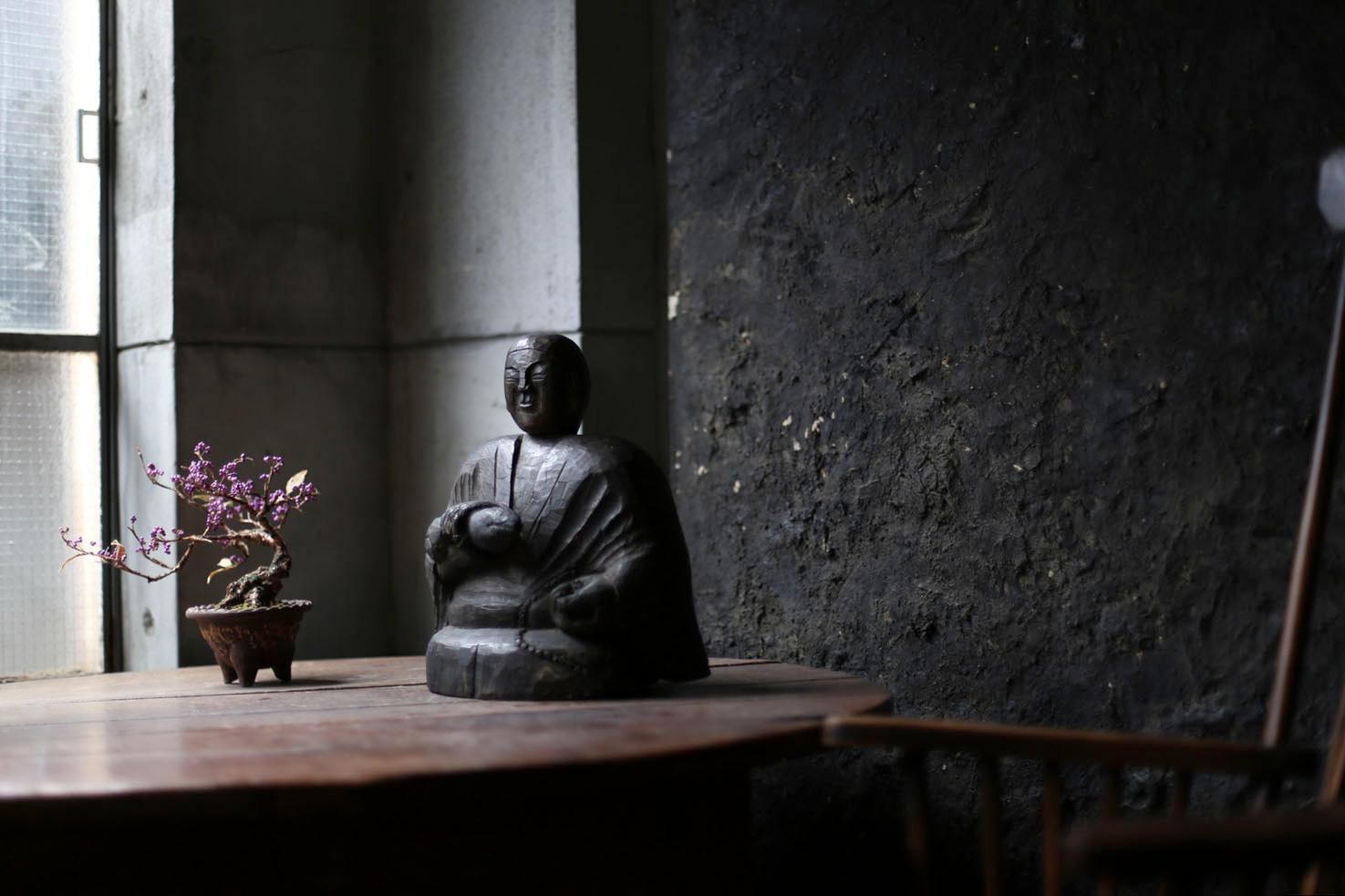 Antike Holzskulptur „Kobo Daishi“ / Buddha-Statuen / Edo-Meiji-Periode im Angebot 10