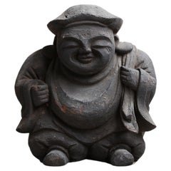 Antique Wooden Sculpture of Japanese God / Buddha Statues / Edo-Meiji Period