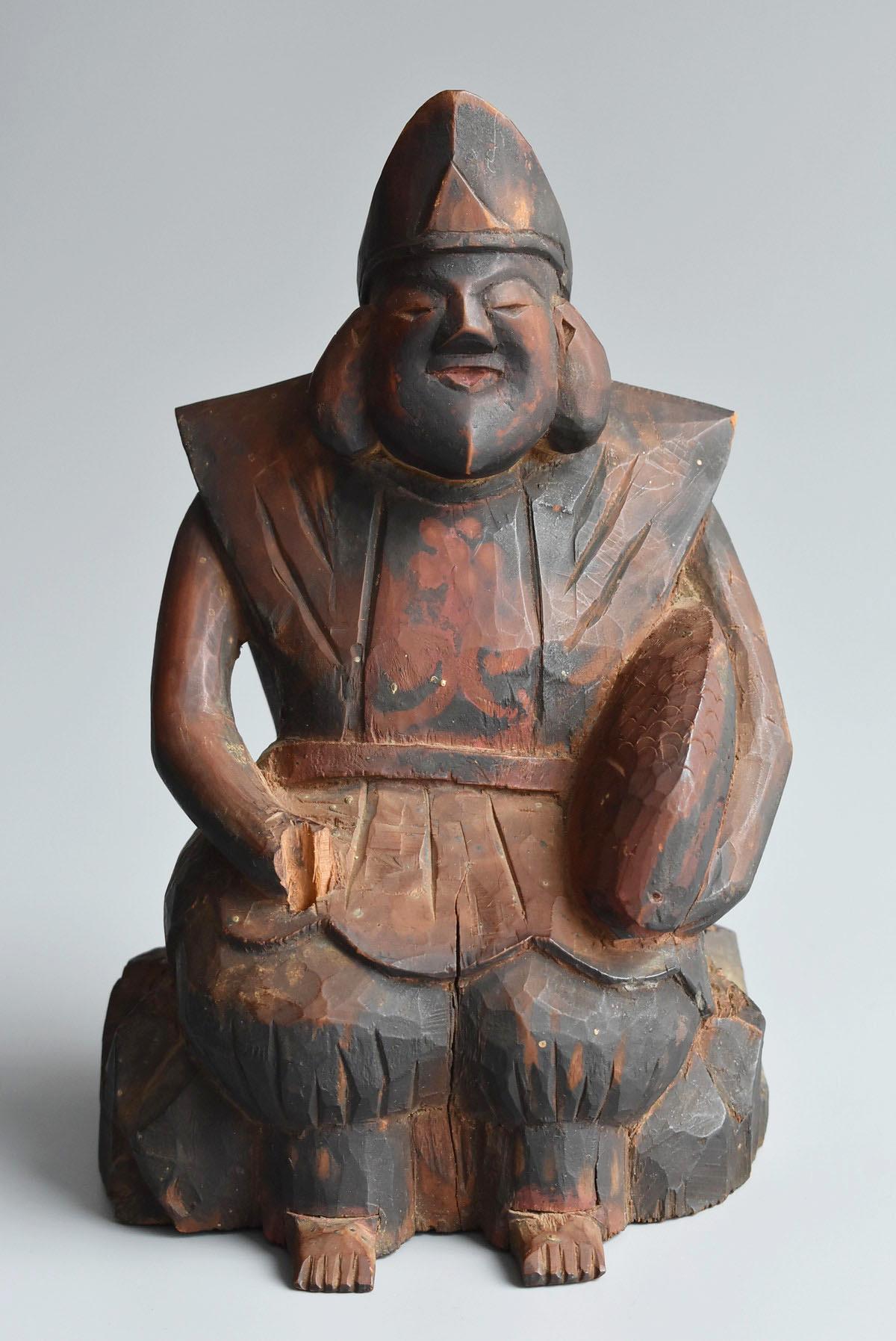 Antique Wooden Sculptures of Japanese Gods / Buddha Statues / Edo-Meiji Period 2