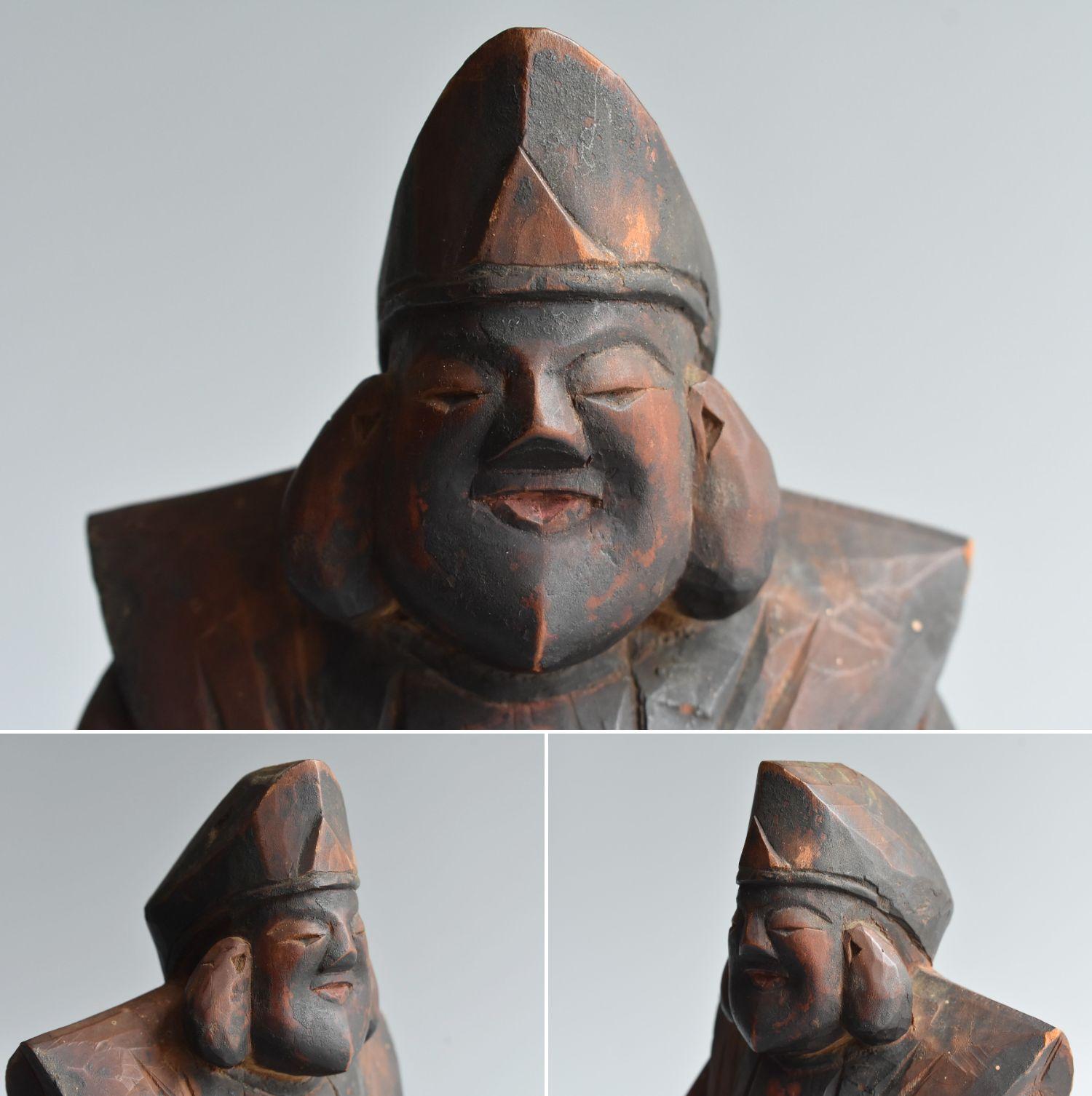 Antique Wooden Sculptures of Japanese Gods / Buddha Statues / Edo-Meiji Period 3
