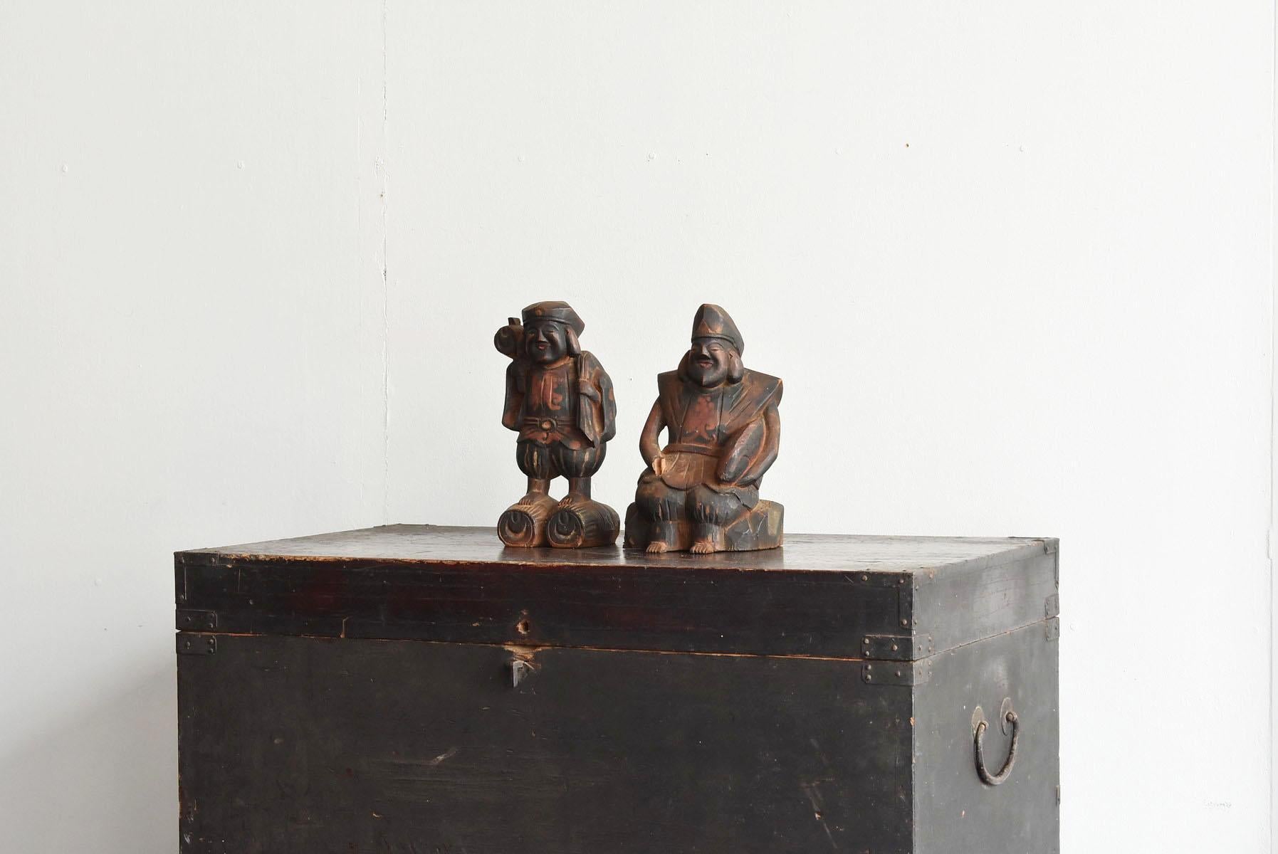 Antique Wooden Sculptures of Japanese Gods / Buddha Statues / Edo-Meiji Period 10