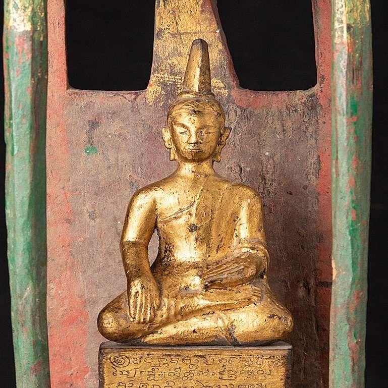 Antique Wooden Shine with Buddha Statue from Laos from Laos 5